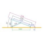Sistem complet montare pe beton pentru 4 panouri solare fotovoltaice cu unghi 20 grade Breckner Germany