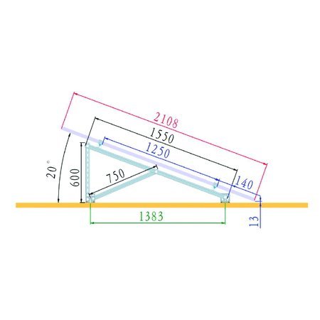 2-370.jpg Sistem complet montare pe beton pentru 4 panouri solare fotovoltaice cu unghi 20 grade Breckner Germany - imagine 1