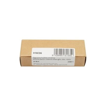 Siguranta fuzibila cilindrica BX0234 pentru sisteme solare gPV, 25A, 1000V Leader