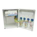 Tablou grup prize organizare santier 4x230V/16A, 2x400V/32A, 1x250V/16A, 12 module 400x300x186mm IP44/IP67 SUNTREE