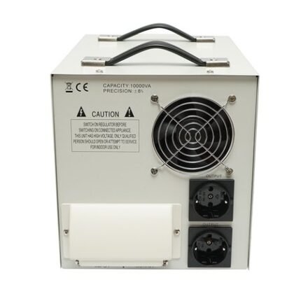 Stabilizator automat de tensiune 10000VA cu releu monofazat, 2 prize schuko 230V, afisaj LCD Breckner Germany