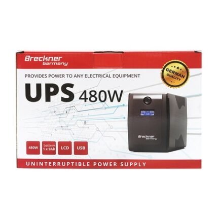 UPS 800VA/480W cu baterie 9Ah si 2 prize schuko, LCD, USB, AVR Breckner Germany