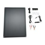 Sistem solar fotovoltaic portabil cu panou 30W cu regulator tensiune USB, Type-C pentru camping