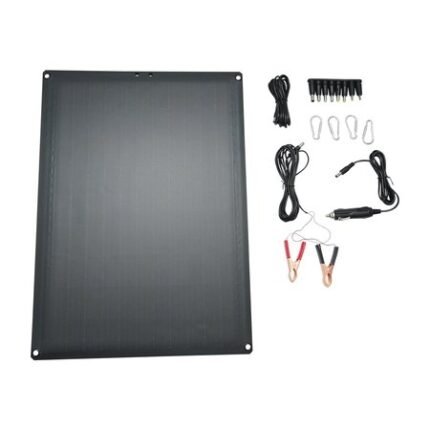 Sistem solar fotovoltaic portabil cu panou 30W cu regulator tensiune USB, Type-C pentru camping