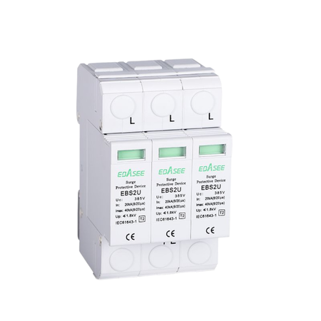 2-74.png Descarcator supratensiune cu semnalizare pentru sisteme fotovoltaite 3P, 20-40KA, 1000VDC EBS2UZ - imagine 1