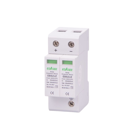 2-75.png Descarcator supratensiune cu semnalizare pentru sisteme fotovoltaite 2P, 20-40KA, 600VDC EBS2UZ - imagine 1